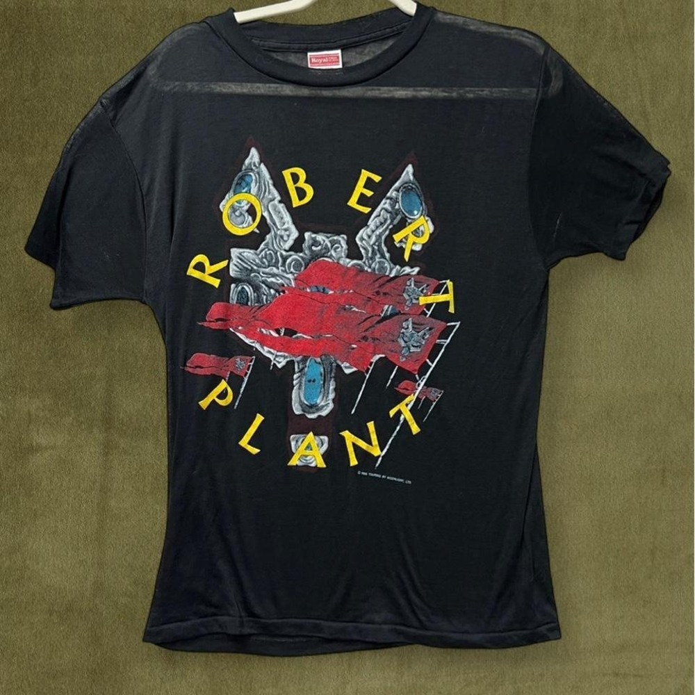 Vintage 1988 Robert Plant Non Stop Go World Tour Shirt - Modern Small/Medium